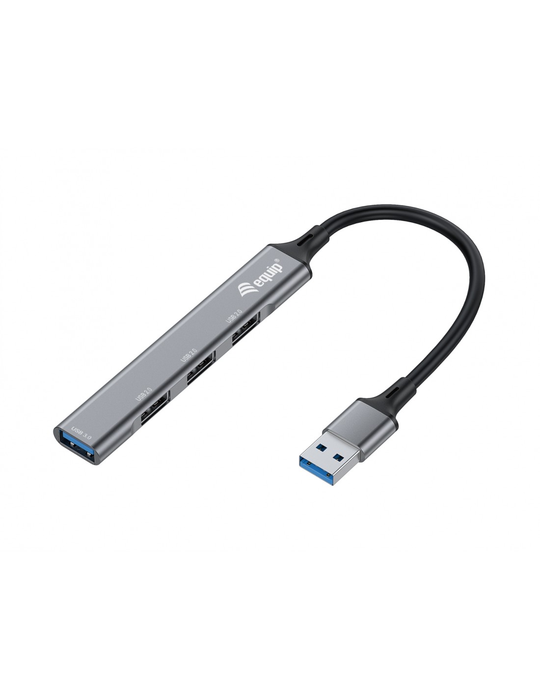 Equip 128960 hub de interfaz USB 3.2 Gen 1 (3.1 Gen 1) Type-A 5000 Mbit/s Negro, Gris