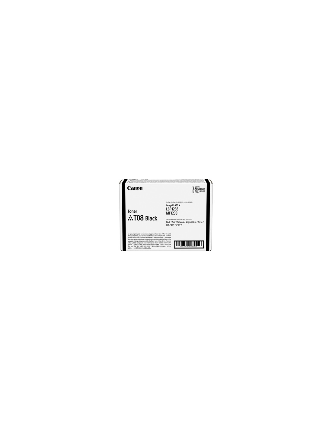 Canon TONER T08 BLACK cartucho de tóner 1 pieza(s) Original Negro