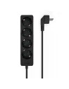 AISENS Base Multiple 4 Tomas Sin Interruptor Con Cable 3x1.5mm2, Negro, 1.4m