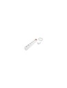 AISENS Base Multiple 6 Tomas Con Interruptor Con Cable 3x1.5mm2, Blanco, 1.4m