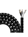 AISENS Organizador De Cable En Espiral 25mm, Negro, 3.0 m