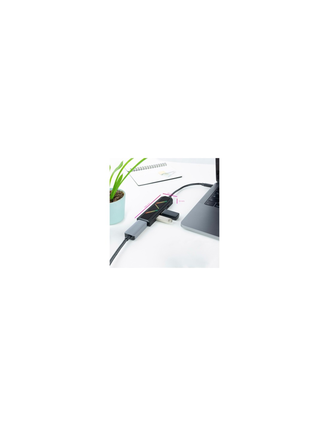 Nanocable 10.16.0401 base para portátil y replicador de puertos Alámbrico USB 3.2 Gen 1 (3.1 Gen 1) Type-C Negro