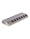 StarTech.com Hub USB-C Autoalimentado de 7 puertos con Interruptores Individuales - Concentrador USB 3.0 a 5 Gbps con Fuente de 