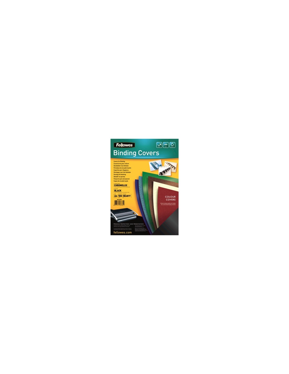 Fellowes 5378504 cubierta A4 Papel Negro 100 pieza(s)