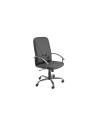 UNISIT Sillón dirección  DANTE sÍ­mil cuero negro base cromada