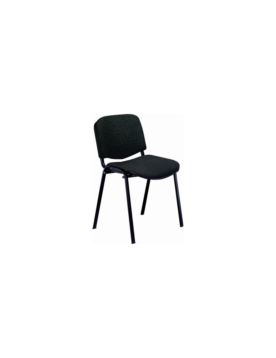 UNIST Pack 4 sillas confidente DADO tapizada negra