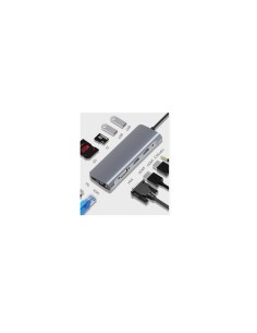 ZEROMAX Dock USB-C 10 en 1 ZM-BYL2120 Type-C 2 x HDMI 4K, LAN Gigabit