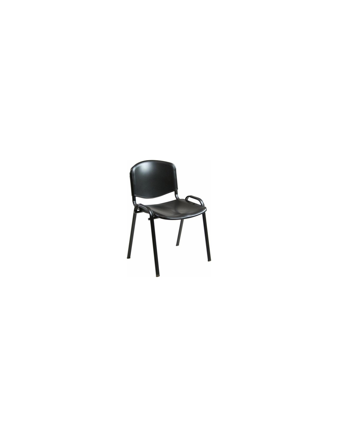 UNISIT Pack 4 sillas confidente DADO plástico negra