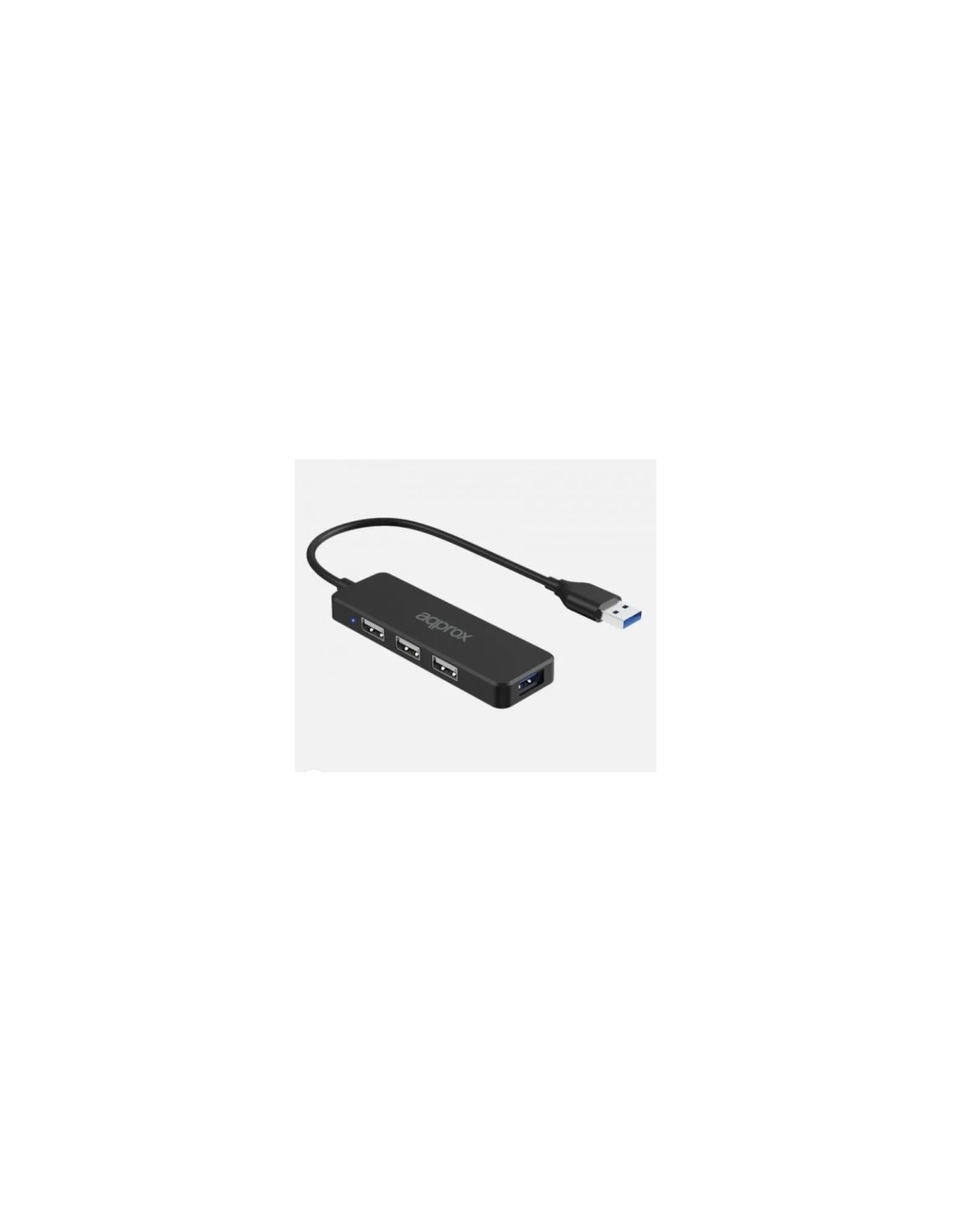 Approx APPC47 Adaptador USB Hub 3 puertos USB 2.0 + 1puerto USB 3.0
