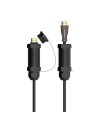 AISENS Cable HDMI V2.1 AOC con Armadura Ultra Alta Velocidad / Hec 8K@60Hz 4K@120Hz 4:4:4 48Gbps, A/M-A/M, Negro, 50M