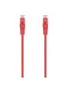 AISENS Cable de Red Latiguillo RJ45 LSZH Cat.6A 500 Mhz UTP AWG24, Rojo, 0.5M