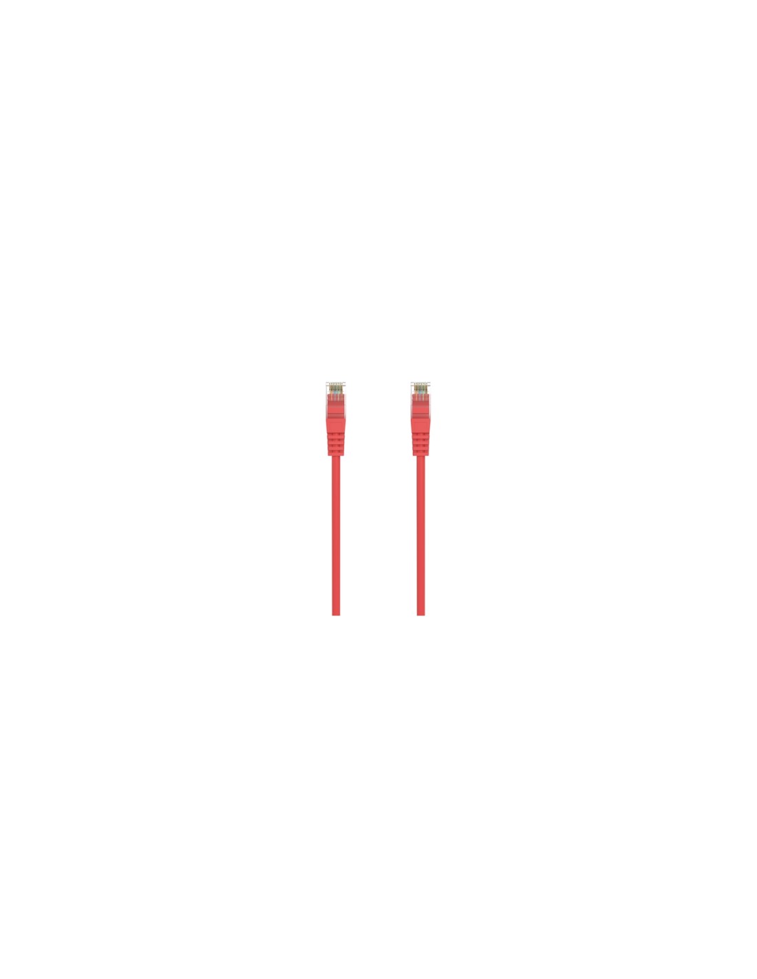 AISENS Cable de Red Latiguillo RJ45 LSZH Cat.6A 500 Mhz UTP AWG24, Rojo, 0.5M