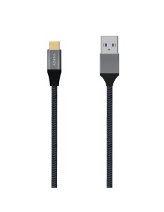 AISENS Cable USB 3.1 Gen2 Aluminio 10Gbps 3A, Tipo USB-C/M-A/M, Gris,