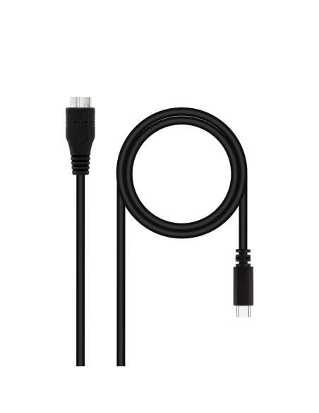 Nanocable 10.01.1201-BK cable USB 1 m USB 3.2 Gen 1 (3.1 Gen 1) USB C Micro-USB B Negro
