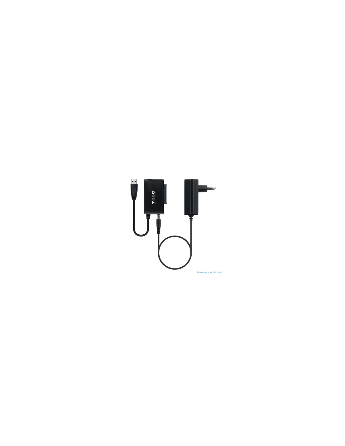 TooQ TQHDA-01A base de conexión para disco duro USB 3.2 Gen 1 (3.1 Gen 1) Type-A Negro