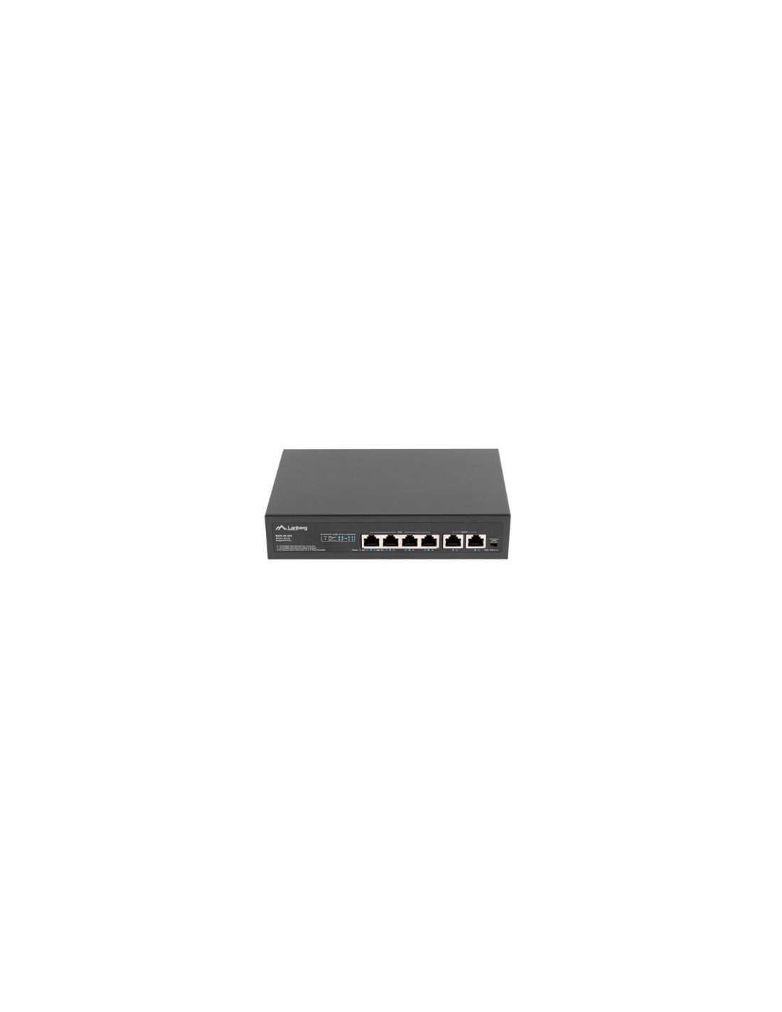Lanberg RSFE-4P-2FE-60 switch No administrado Fast Ethernet (10/100) EnergÍ­a sobre Ethernet (PoE) 1U Negro