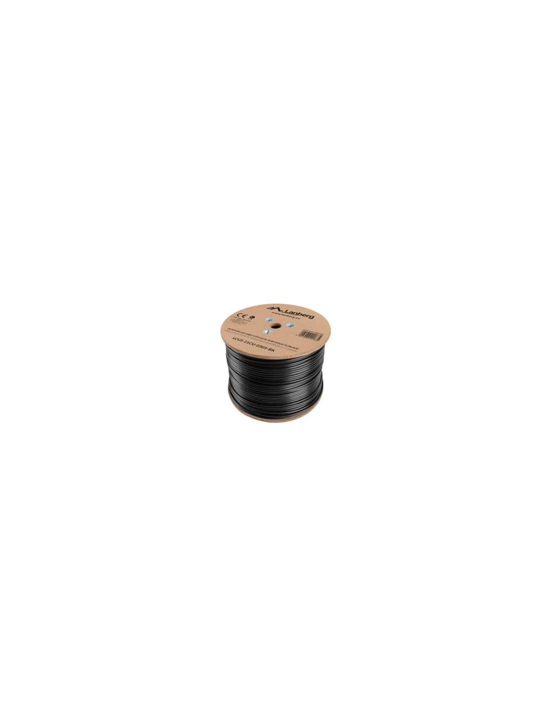 Lanberg LCU5-21CU-0305-BK cable de red Negro 305 m Cat5e U/UTP (UTP)