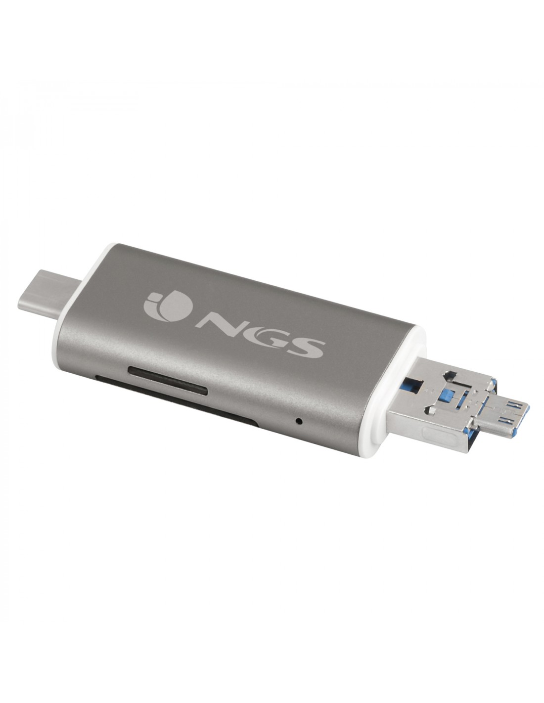 NGS ALLYREADER lector de tarjeta USB/Micro-USB Gris, Blanco