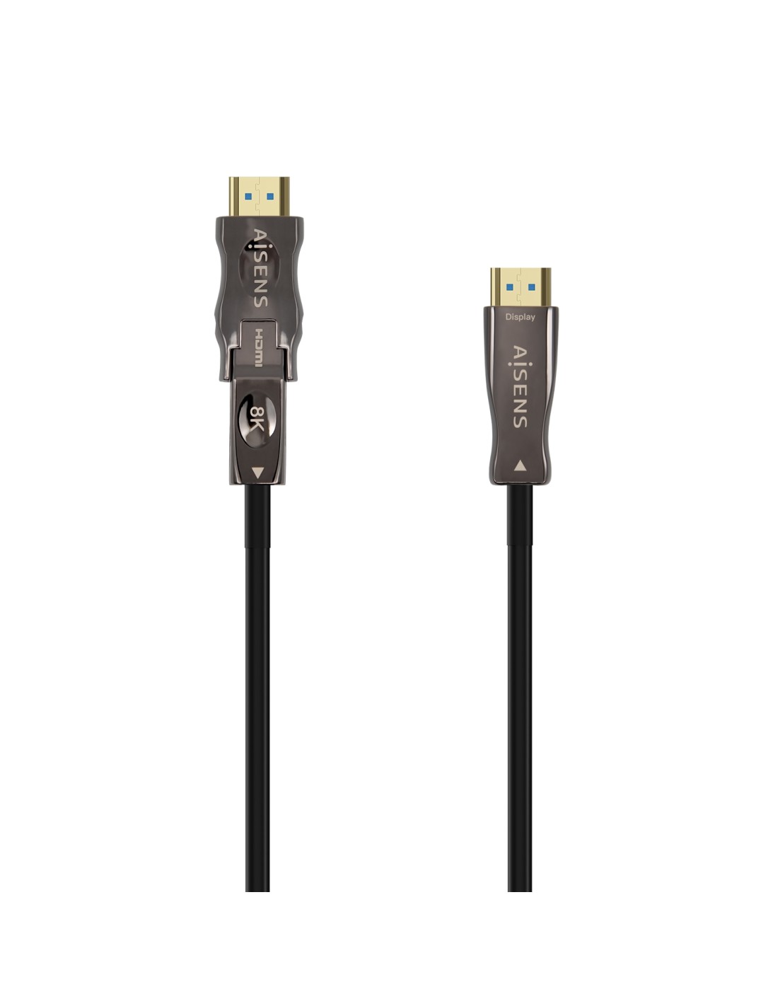 AISENS Cable Hdmi V2.1 AOC Desmontable Ultra Alta Velocidad / Hec 8K@60Hz 4K@120Hz 4:4:4 48Gbps, A/M-D/A/M, Negro, 20M
