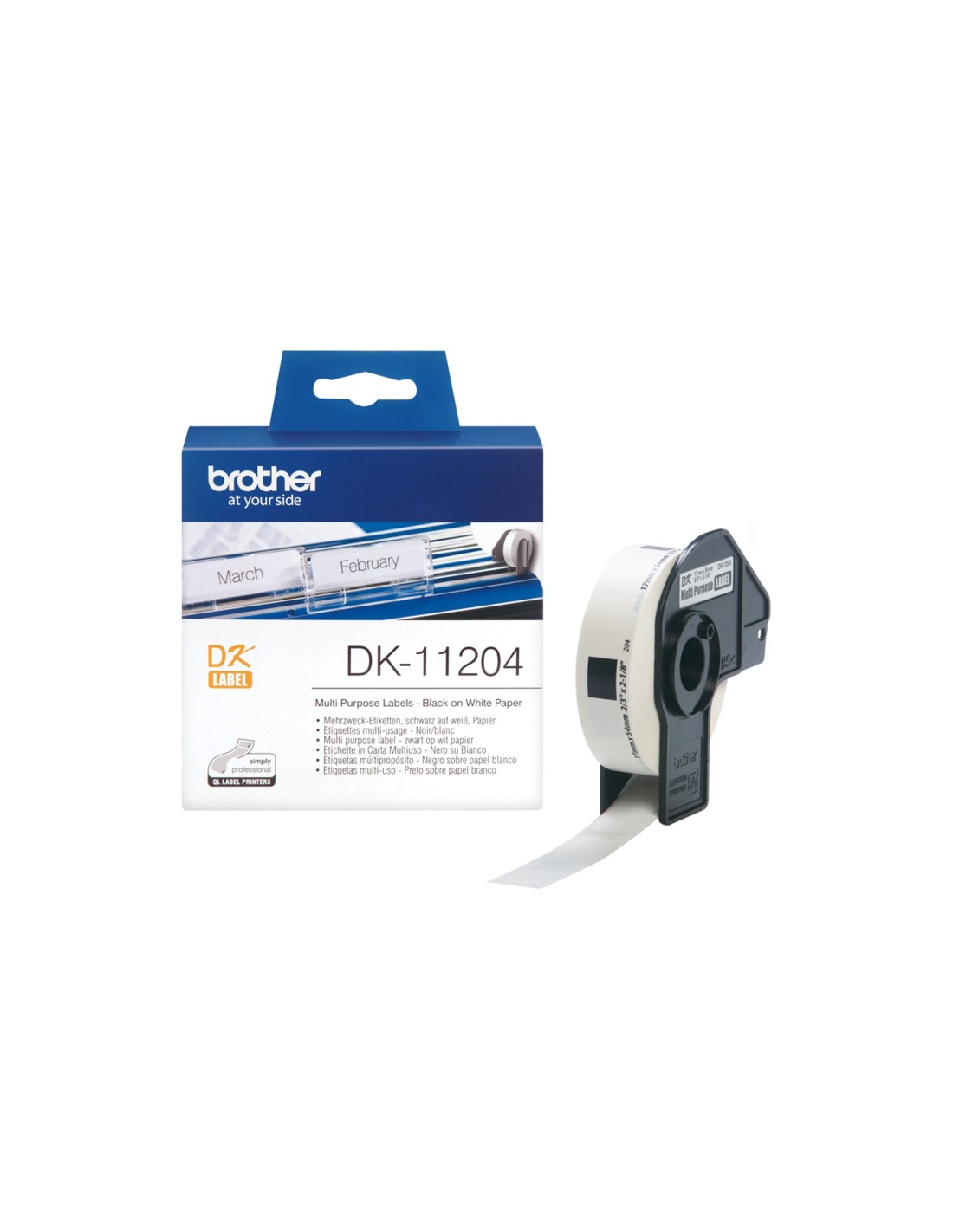 Brother Etiquetas precortadas multipropósito (papel térmico)