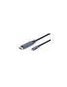 Gembird CC-USB3C-DPF-01-6 adaptador de cable de vÍ­deo 1,8 m USB Tipo C DisplayPort Negro, Gris