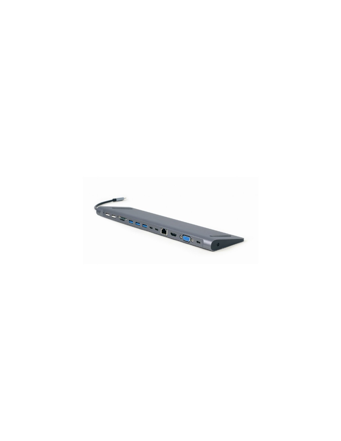 Gembird A-CM-COMBO9-01 hub de interfaz USB 3.2 Gen 1 (3.1 Gen 1) Type-C 5000 Mbit/s Gris