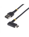 StarTech.com Cable 1m USB A a USB C Acodado - en Íngulo Recto - Cable USB-C de Carga Rápida - de Alta Resistencia - USB 2.0 A a