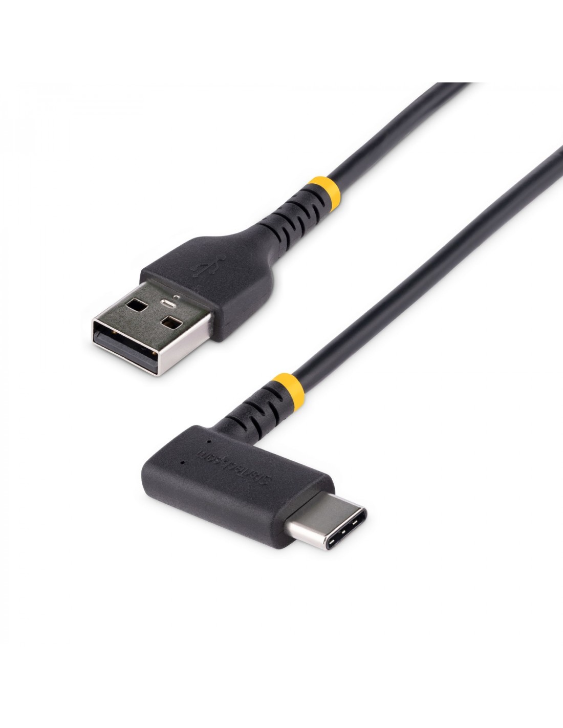StarTech.com Cable 2m USB A a USB C Acodado - en Íngulo Recto - Cable USB-C de Carga Rápida - de Alta Resistencia - USB 2.0 A a