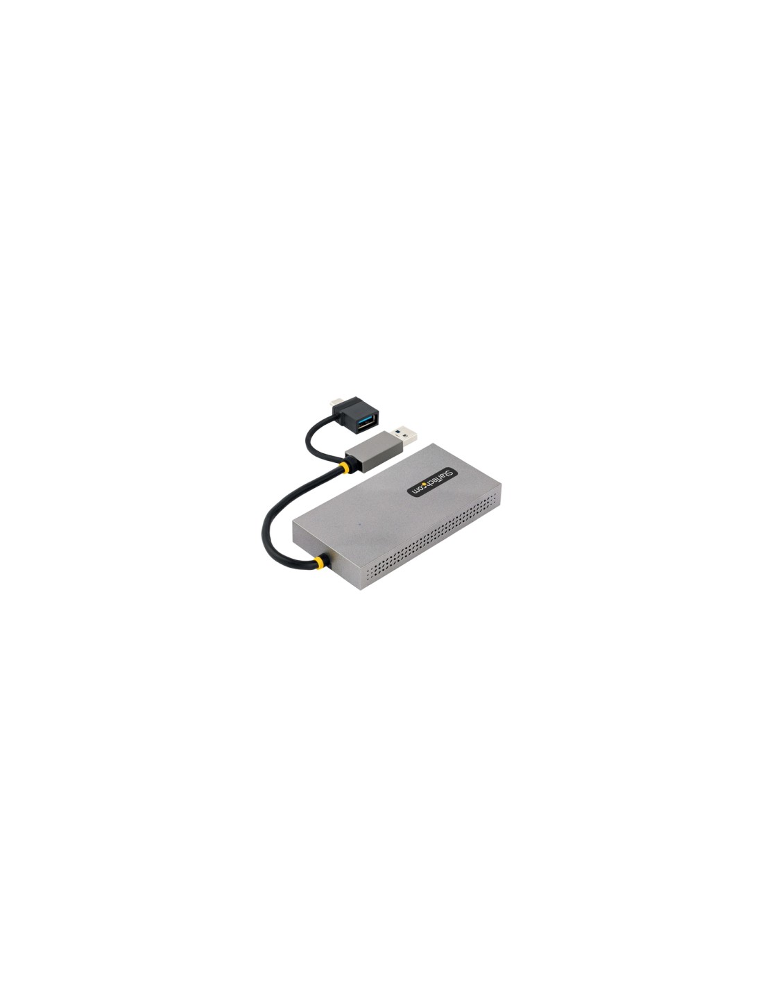 StarTech.com Adaptador de USB a HDMI Doble, USB A/C a 2 Pantallas HDMI (1x 4K30Hz, 1x 1080p), Dongle Integrado USB-A a C, Cable 