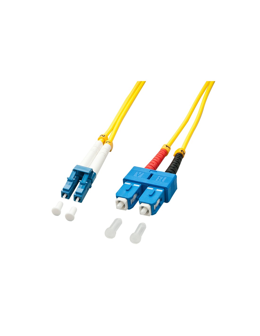 Lindy 47471 cable de fibra optica 2 m LC SC OS2 Amarillo