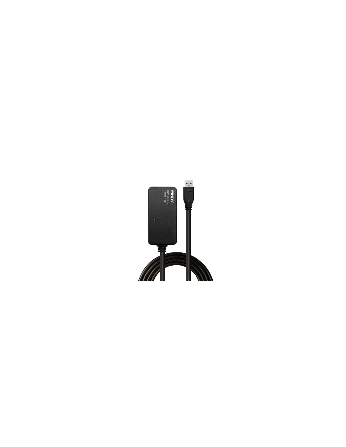 Lindy 43159 hub de interfaz USB 3.2 Gen 1 (3.1 Gen 1) Type-A 5000 Mbit/s Negro