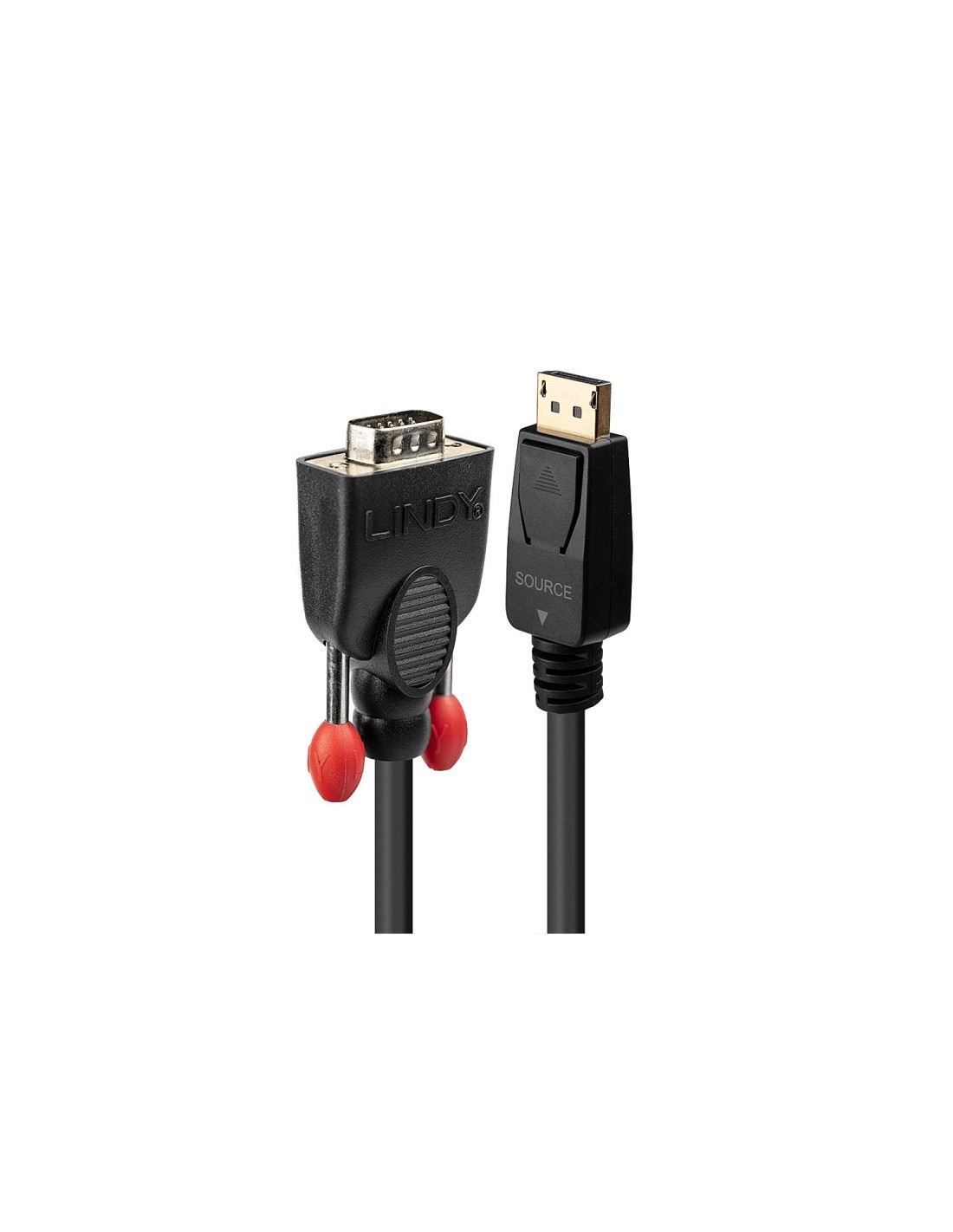 Lindy 41941 adaptador de cable de vÍ­deo 1 m DisplayPort VGA (D-Sub) Negro