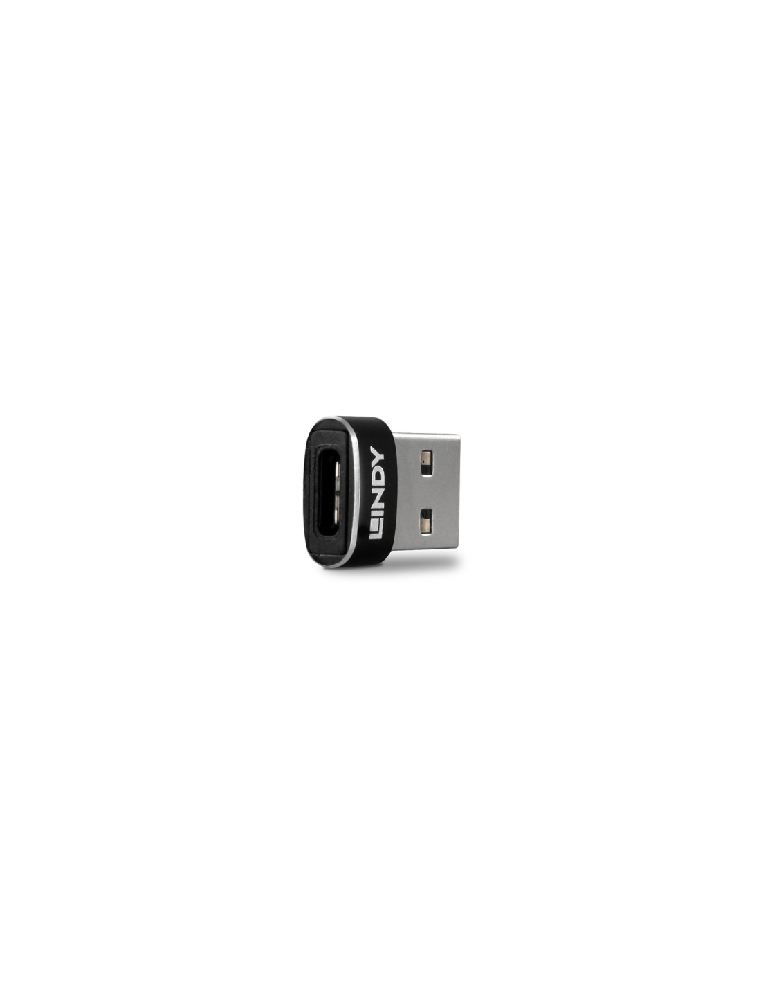 Lindy 41884 cambiador de género para cable USB Type-A USB Tipo C Negro