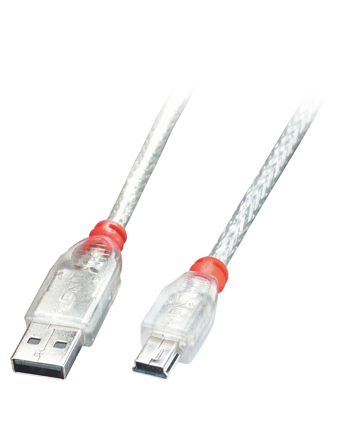 Lindy 41783 cable USB 2 m USB 2.0 USB A Mini-USB B Transparente