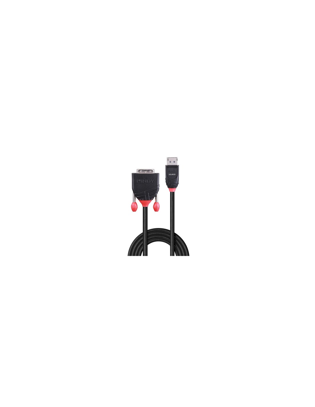 Lindy 41491 adaptador de cable de vÍ­deo 2 m DisplayPort HDMI Negro