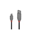 Lindy 36731 cable USB 0,5 m USB 2.0 USB A Micro-USB B Negro, Gris