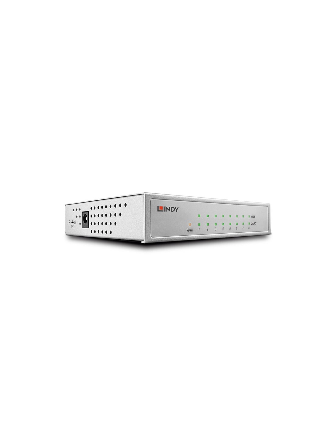 Lindy 25045 switch Gestionado Gigabit Ethernet (10/100/1000) EnergÍ­a sobre Ethernet (PoE) Plata