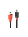 Lindy 31717 cable USB 0,5 m USB 2.0 Mini-USB B Micro-USB B Negro, Rojo