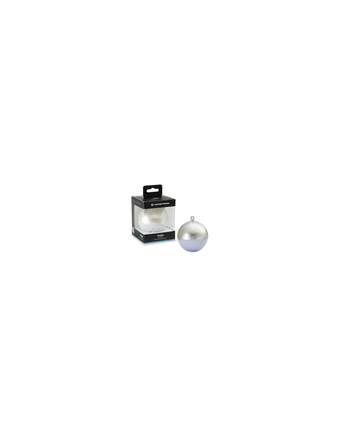 Conceptronic TARIQ01S Altavoz monofónico portátil Plata, Blanco 3 W