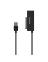 AISENS Adaptador ASE-35C02B SATA a USB-C USB 3.0/USB3.1 GEN1 para Discos Duros 2.5â?³â? y 3.5â?³â? con Alimentador, Negro