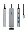 AISENS ASUC-4P002-GR base para portátil y replicador de puertos Alámbrico USB 3.2 Gen 1 (3.1 Gen 1) Type-C