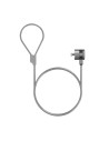 AISENS Cable de Seguridad con Cerradura de Llave para Ordenador, Monitor, Portatil 1.5 m