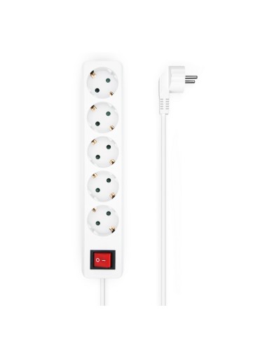 AISENS Base Multiple 5 Tomas con Interruptor con Cable 3×1.5mm2,
