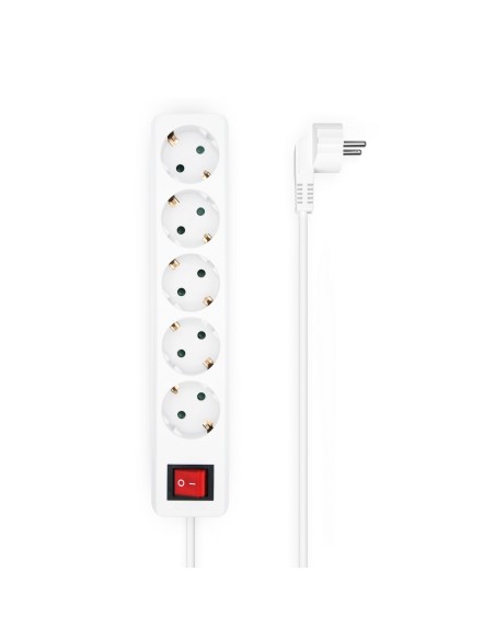 AISENS Base Multiple 5 Tomas con Interruptor con Cable 3×1.5mm2,