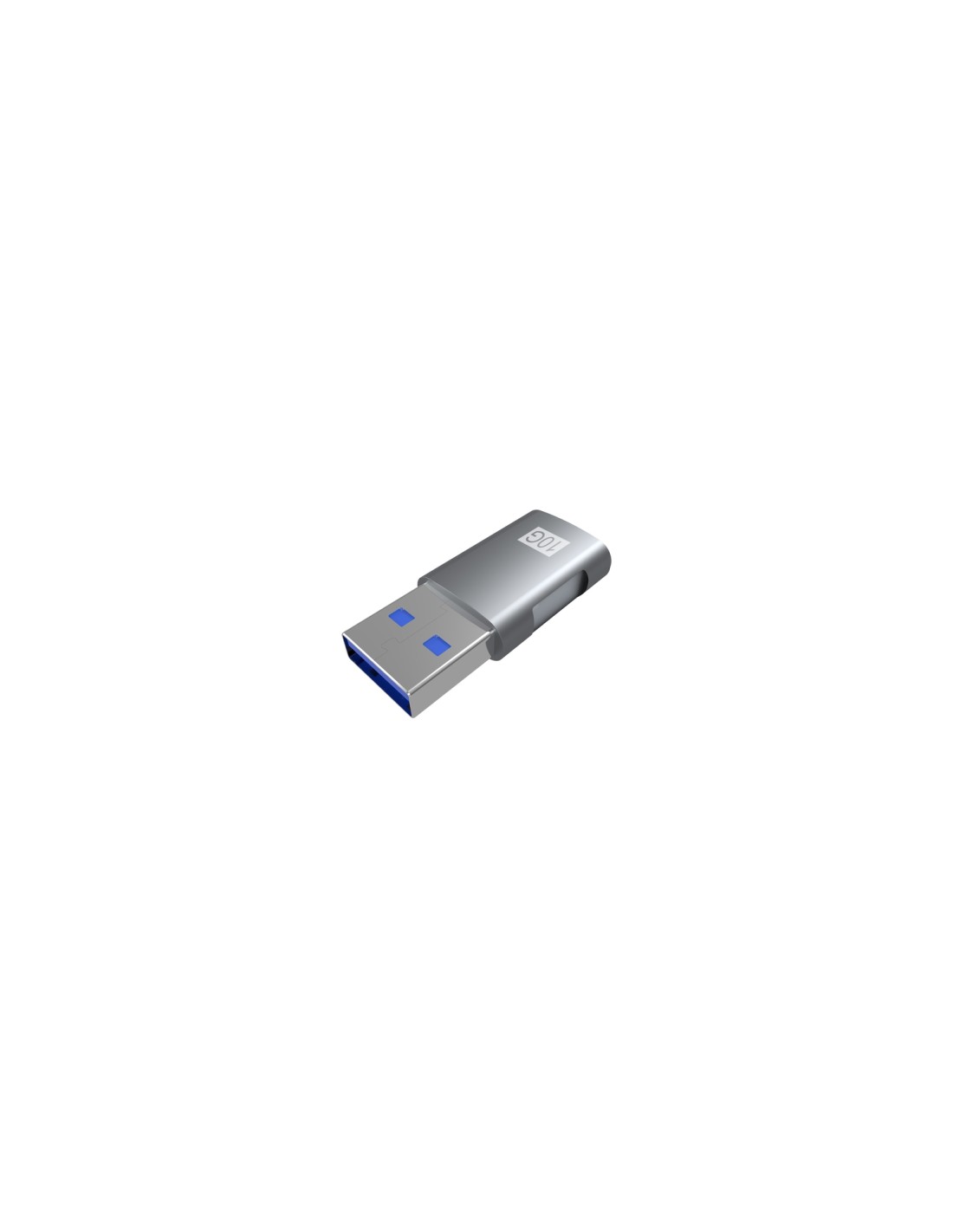 AISENS Mini Adaptador USB 3.2 GEN2 10G 3A, Tipo USB-C/H-A/M, Gris