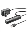 NGS IHUB7 TINY USB 2.0 480 Mbit/s Negro