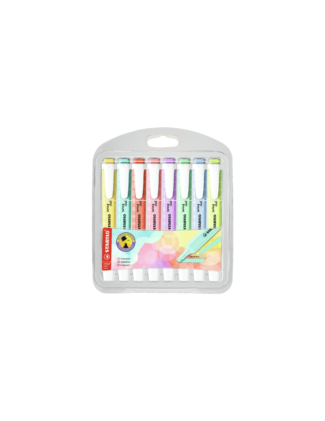 STABILO swing cool Pastel marcador 8 pieza(s) Punta de cincel Colores surtidos