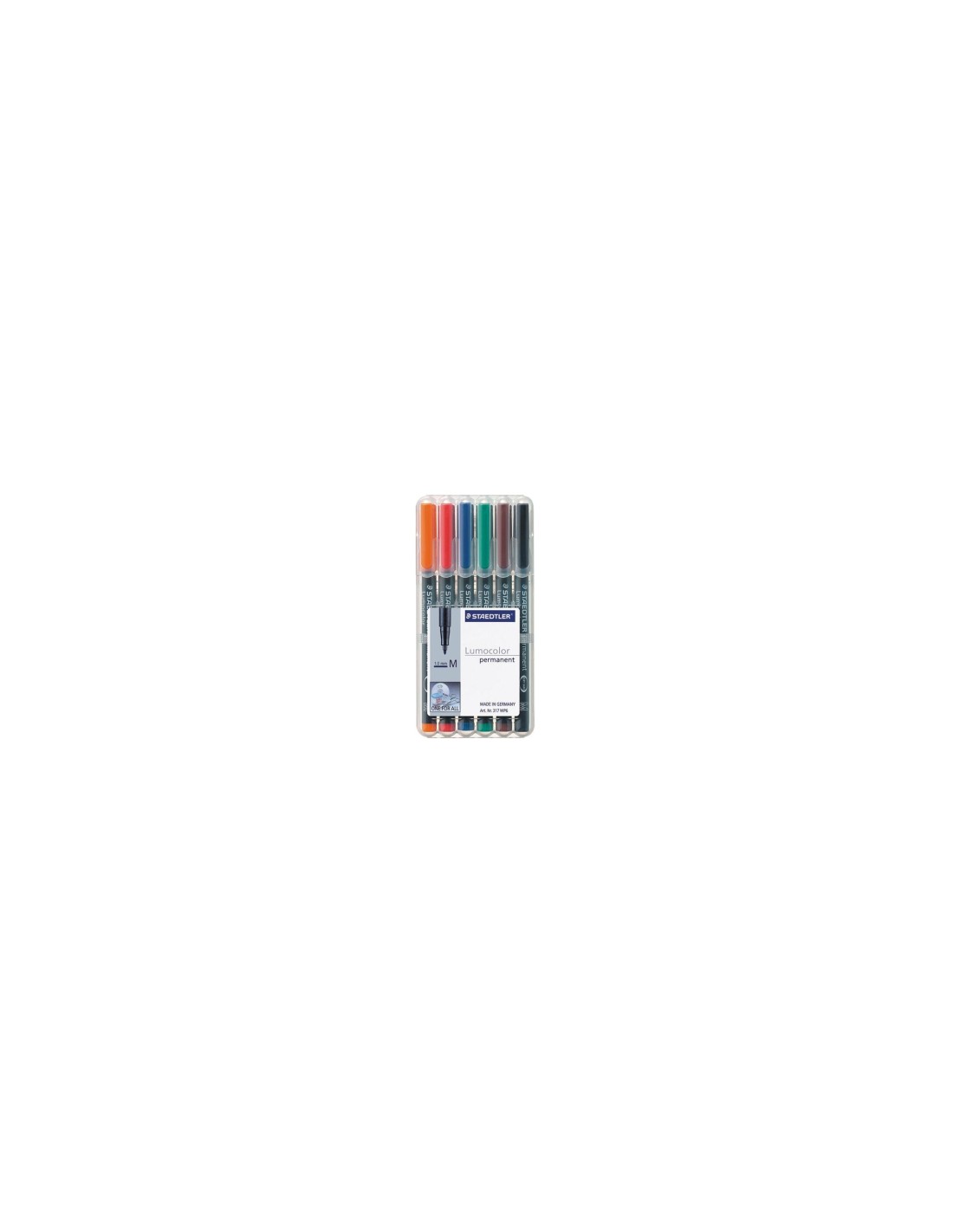 Staedtler 317 WP6 marcador permanente Negro, Azul, Marrón, Verde, Naranja, Rojo 6 pieza(s)