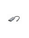 Gembird A-CM-COMBO3-02 base para portátil y replicador de puertos Alámbrico USB 3.2 Gen 1 (3.1 Gen 1) Type-C Plata
