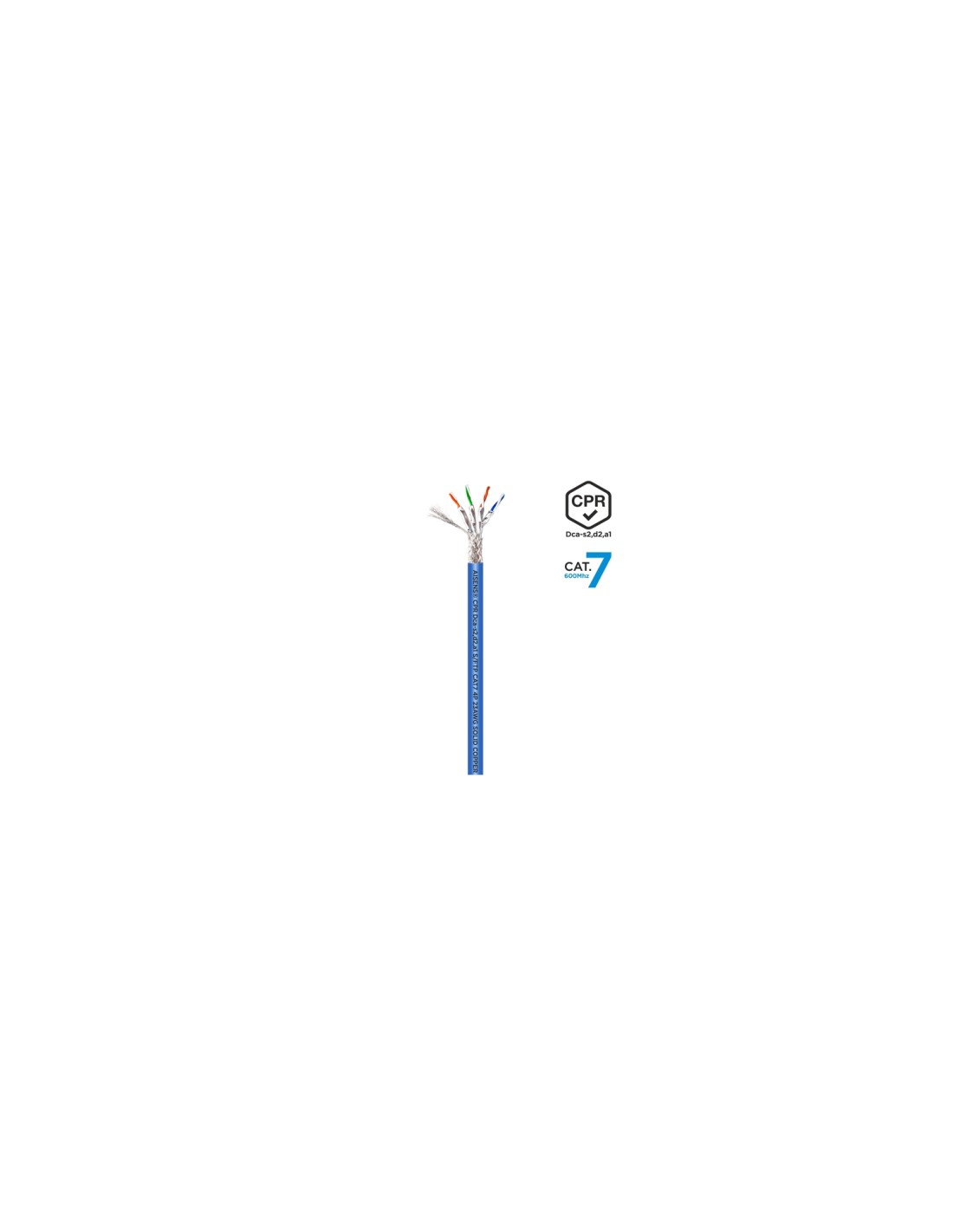 AISENS Cable de Red RJ45 LSZH CPR Dca CAT.7 600 MHZ S/FTP AWG23, Azul, 500 m